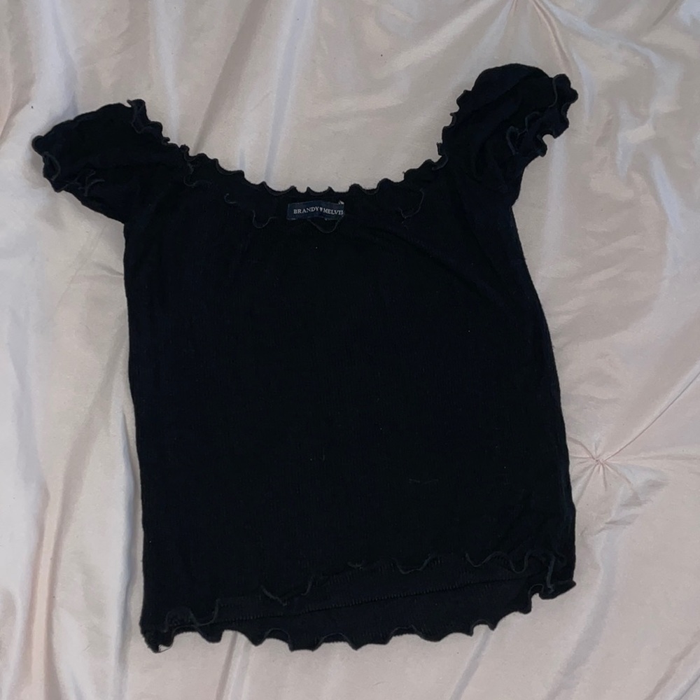 Brandy Melville  black off the shoulder top.